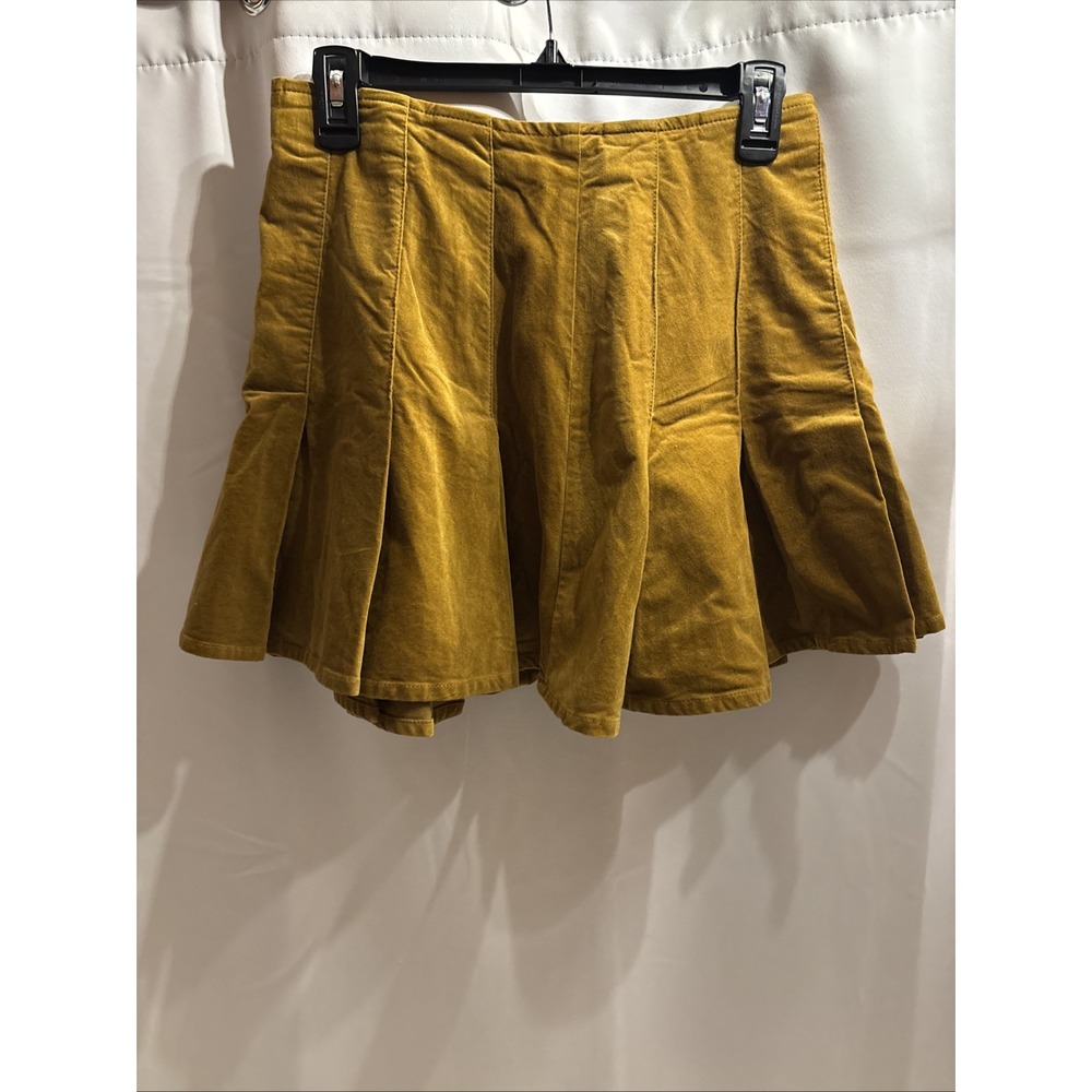 Juniors Forever 21 Medium Ruffle Mini Skirt Brown Feels Like Suede Y2K‎